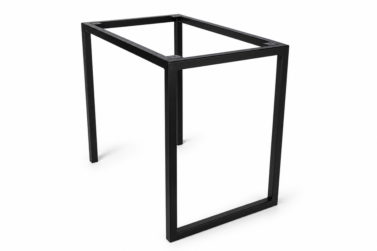 Metal Table Base 1.5x1.5 U / Single Post Flat Black