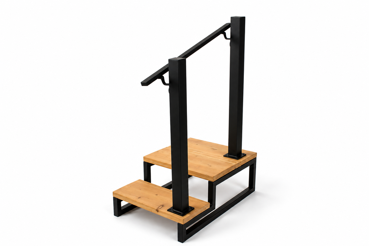3x3 Metal Handrail Post Flat Black, Straight Cut