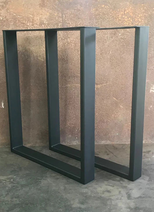 3x1 Metal Black Table Legs Square