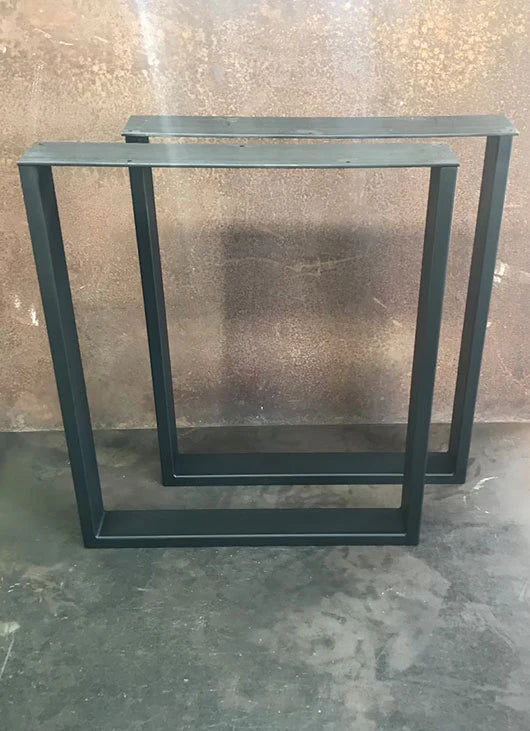 3x1 Metal Black Table Legs Square