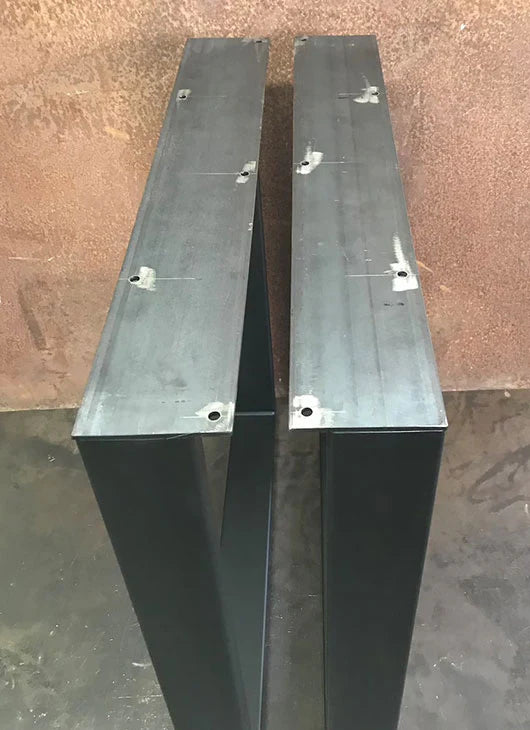 3x1 Metal Black Table Legs Square