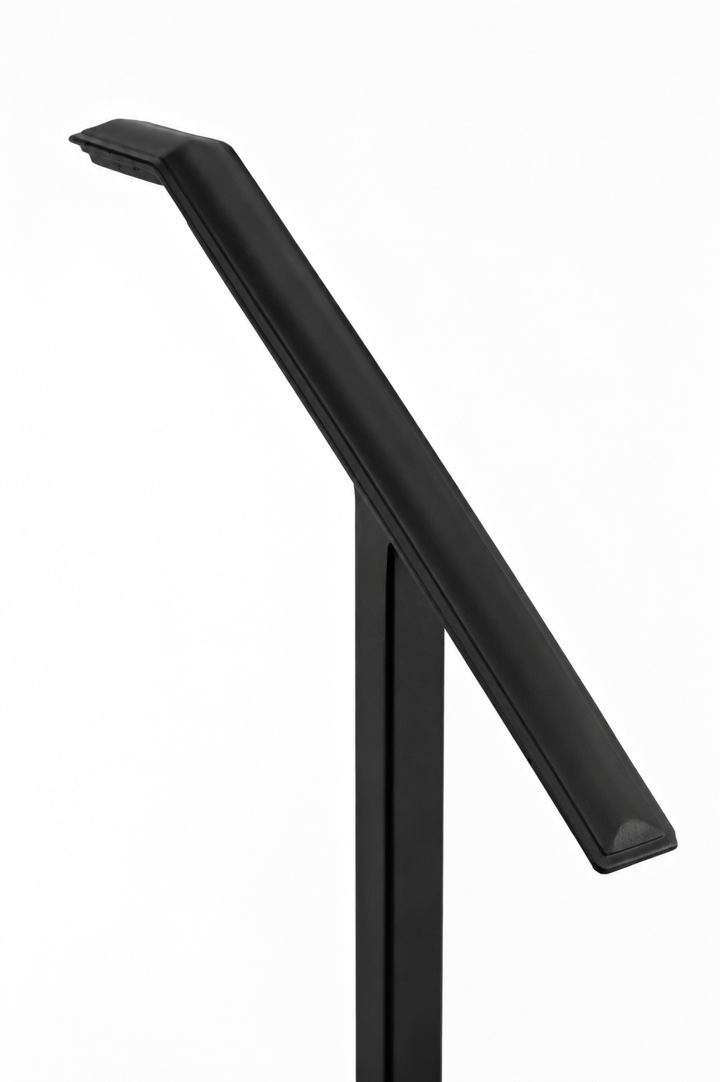 Metal Handrail Molding Cap Single Post Flat Black 1 or 2 Step