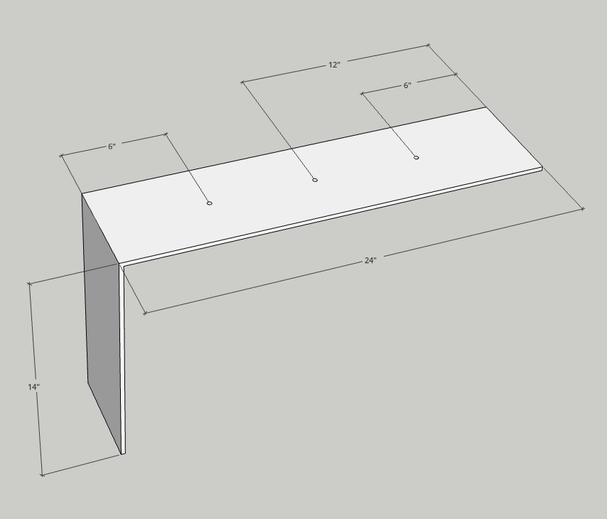 Richard Fazio, 6x1/4 Brackets, Flat Black (3 Pieces)