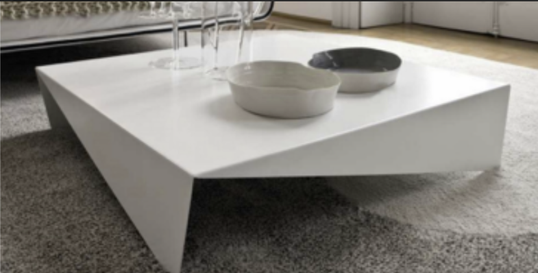 Level 3 Design Group, Inc., 1/8 Sheet Metal Coffe Table, White