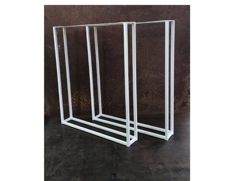 Metal Table Legs, 5/8 U Flat White (Set of 2)