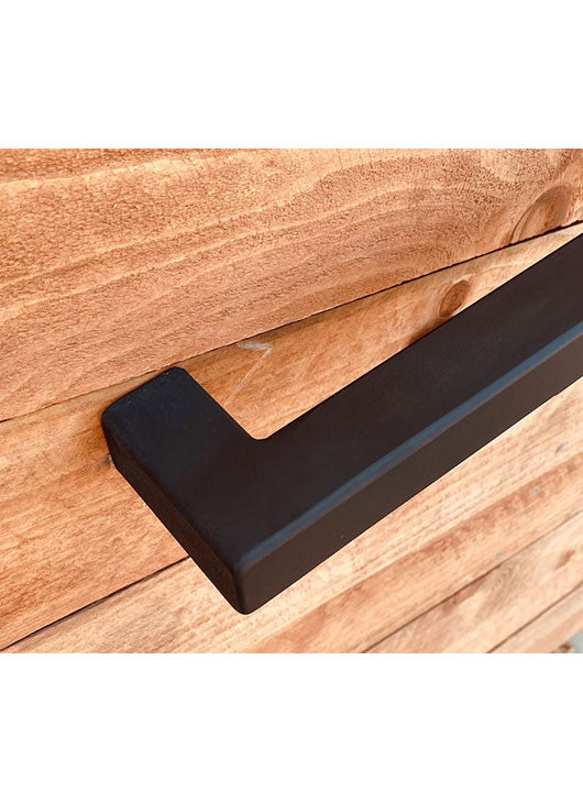 1.5x1.5, Metal Handrails, Flat Black, with Wall Return