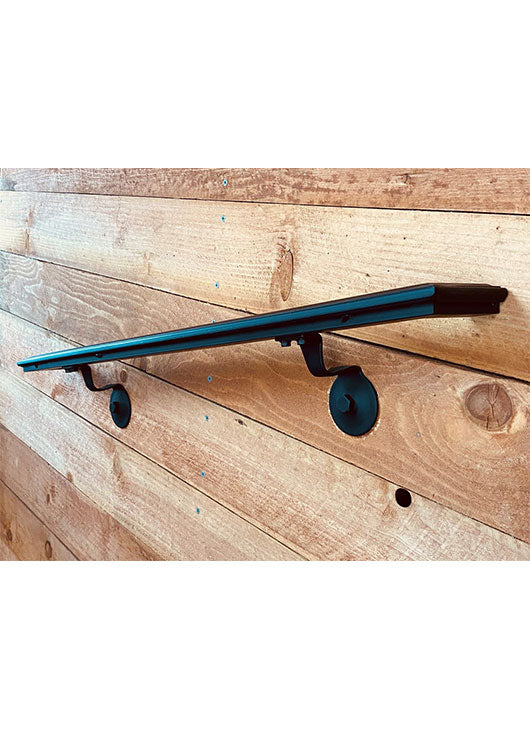 Metal Handrails, 2" Molding Cap, Flat Black, with Wall Return