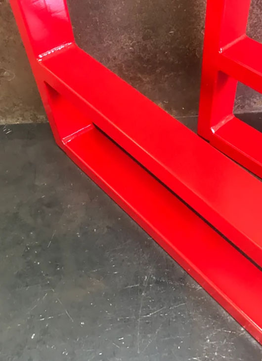 Metal Table Legs, 2x1 Double U Red (Set of 2)