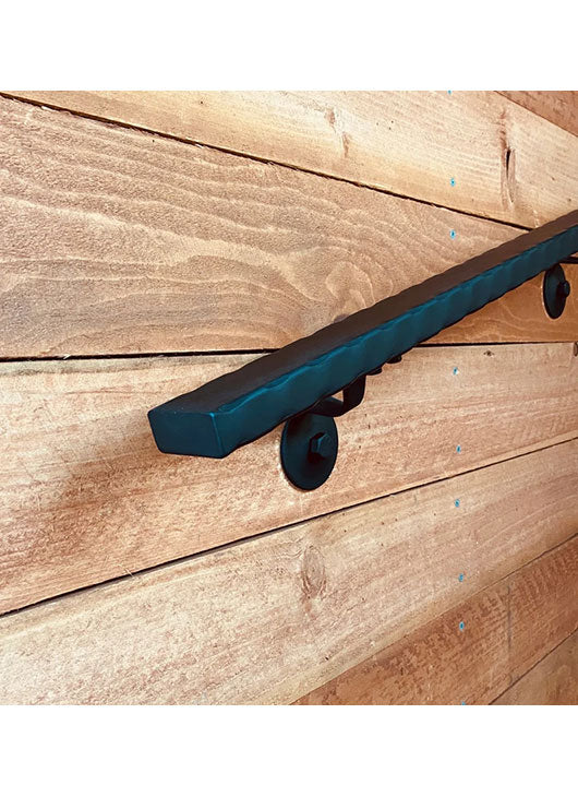 black handrails for stairs