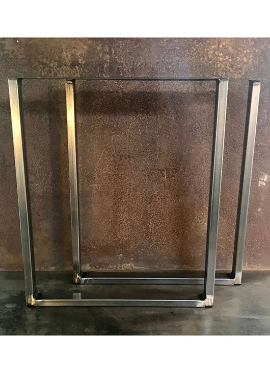 Metal Table Legs, 2x1 U Raw (Set of 2)