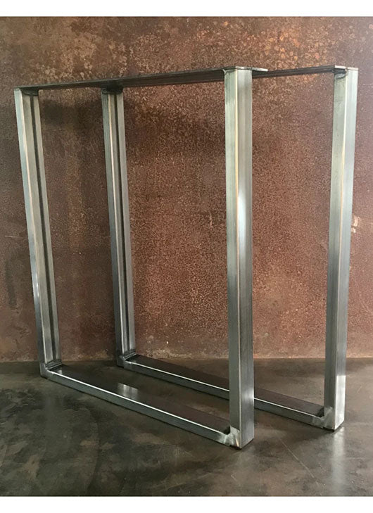 Metal Table Legs, 2x1 U Raw (Set of 2)