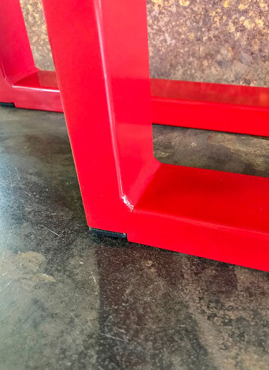 Metal Table Legs, 2x1 U Red (Set of 2)