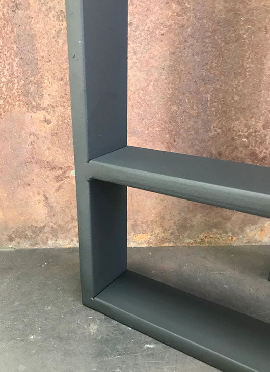 Metal Table Legs, 2x1/2 Double U Flat Black (Set of 2)