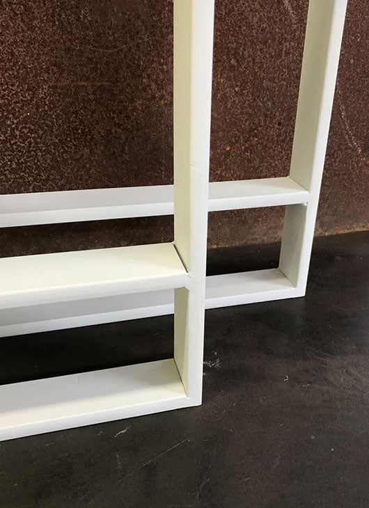 Metal Table Legs, 2x1/2 Double U Flat White (Set of 2)