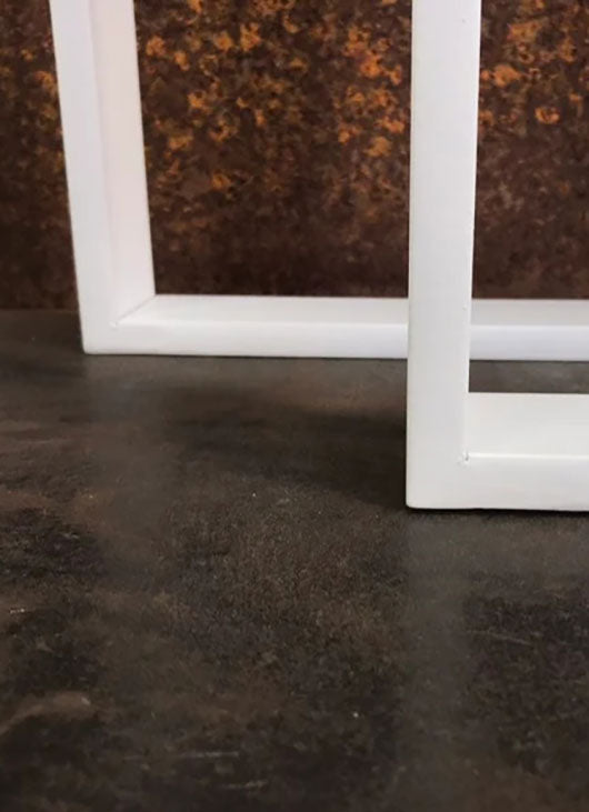 Metal Table Legs, 2x1/2 U Flat White (Set of 2)