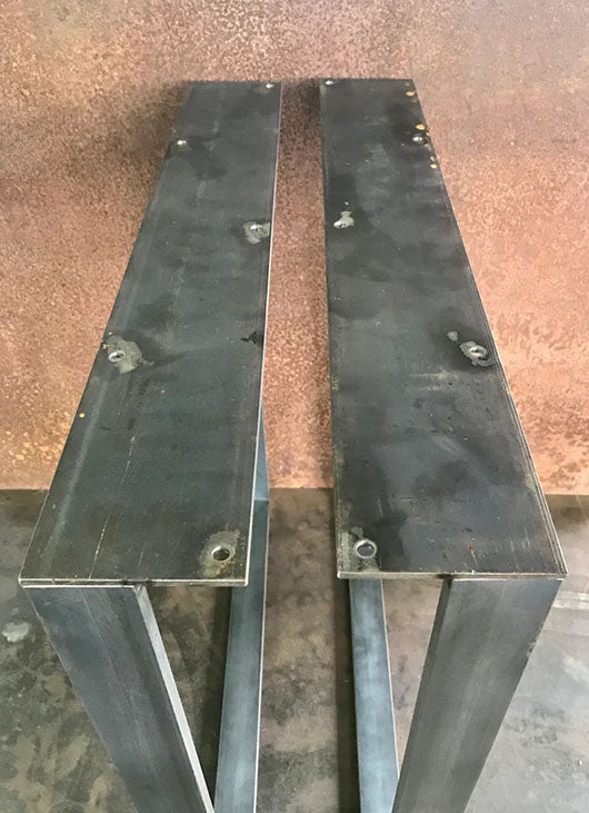 Metal Table Legs, 2x1/2 U Raw (Set of 2)