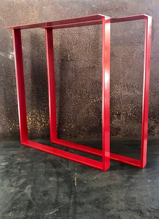 Metal Table Legs, 2x1/2 U Red (Set of 2)