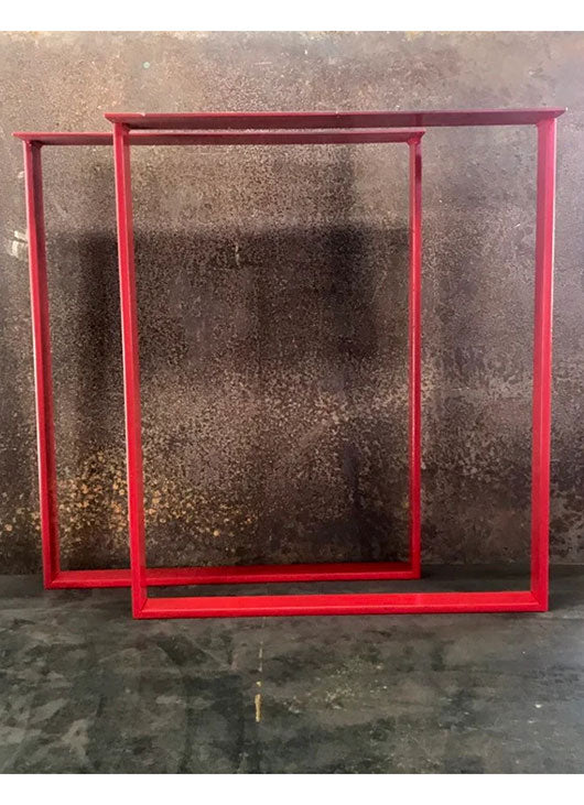 Metal Table Legs, 2x1/2 U Red (Set of 2)