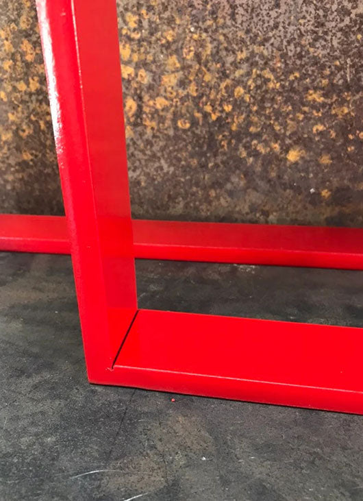 Metal Table Legs, 2x1/2 U Red (Set of 2)