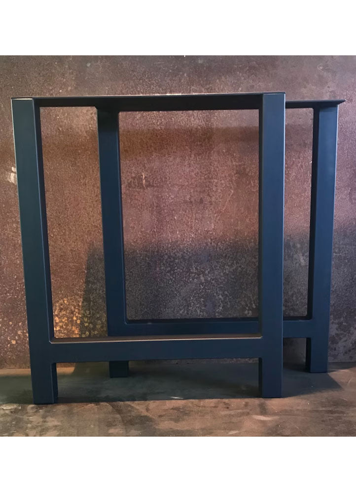 Metal Table Legs, 2x2 H Flat Black (Set of 2)