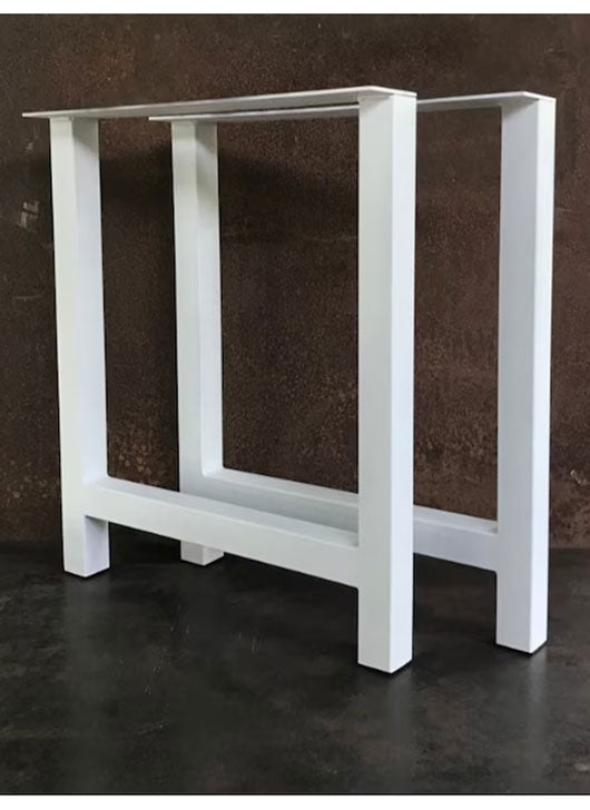 Metal Table Legs, 2x2 H Flat White (Set of 2)