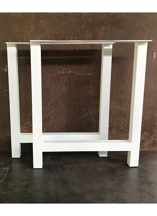 Metal Table Legs, 2x2 H Flat White (Set of 2)