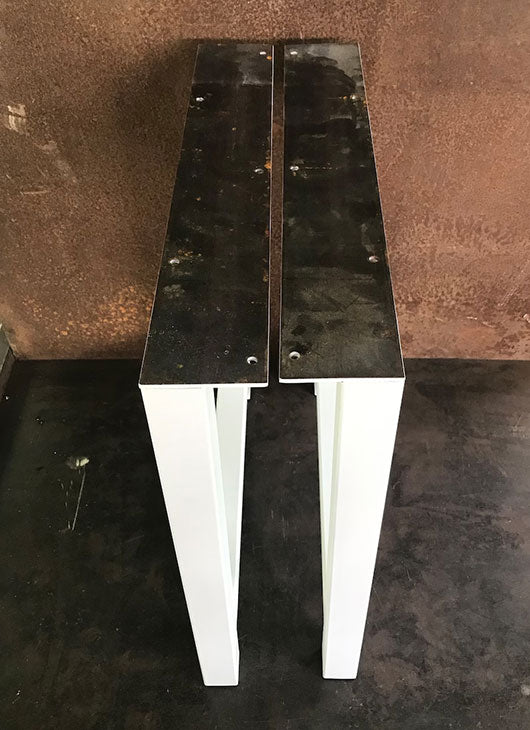 Metal Table Legs, 2x2 H Flat White (Set of 2)