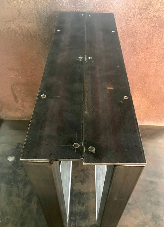 Metal Table Legs, 2x2 H Raw (Set of 2)