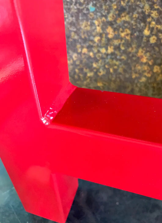 Metal Table Base, 2x2 H Red (Set of 2)