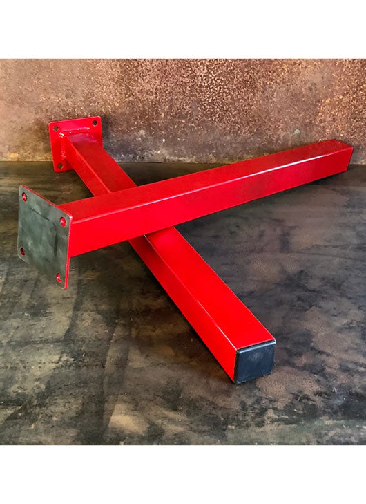 Metal Table Legs, 2x2 Single Post, Red (Set of 4)