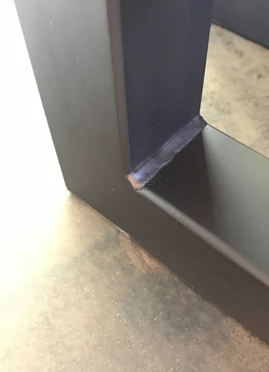 Metal Table Legs, 2x2 U Flat Black (Set of 2)