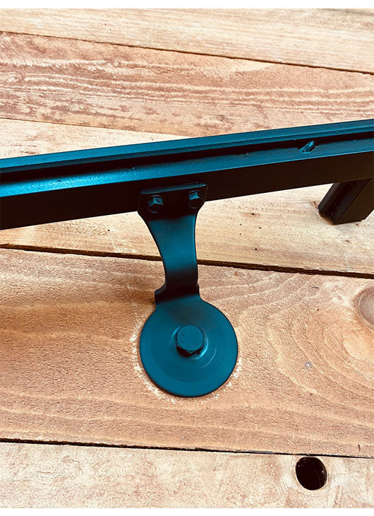 Metal Handrails, 2" Molding Cap, Flat Black, with Wall Return