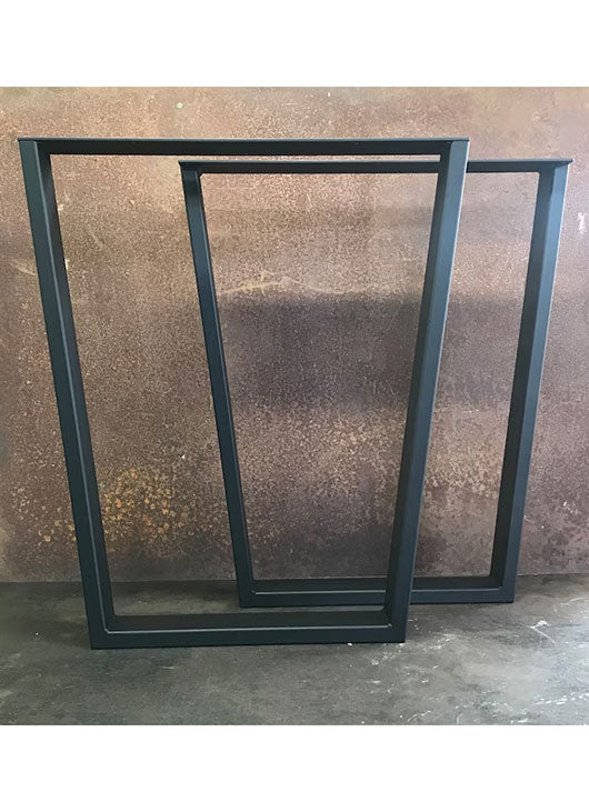 Metal Table Legs, 3x1 Taper Flat Black (Set of 2)