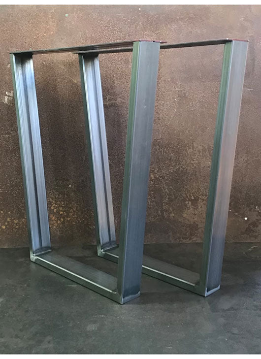 Metal Table Legs, 3x1 Taper Raw (Set of 2)