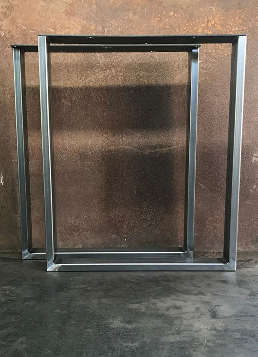 Metal Table Legs, 3x1 U Raw (Set of 2)