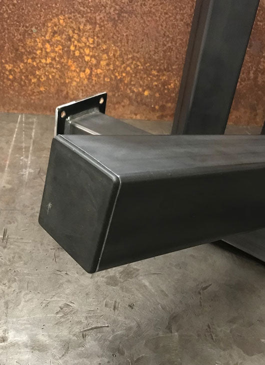 Metal Table Legs, 3x3 Single Post, Raw (Set of 4)