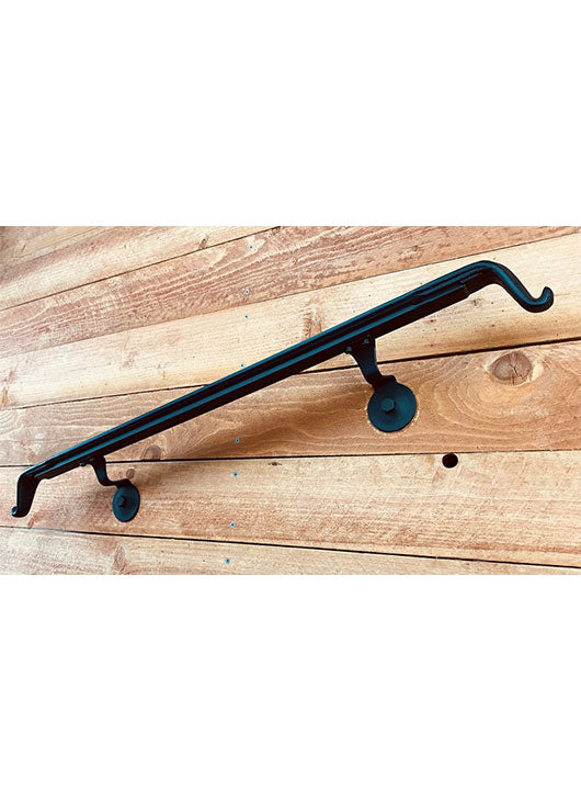 Metal Handrails, 2" Molding Cap, Lamb Lamp, Flat Black