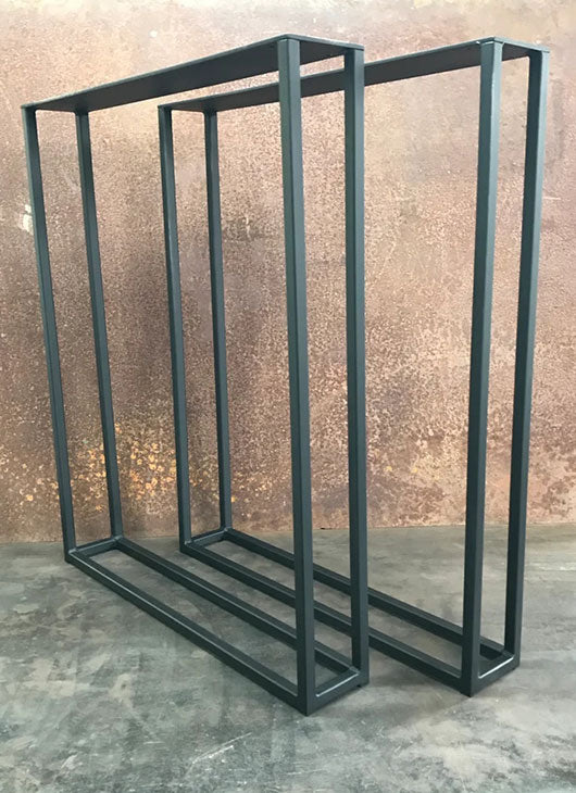 Metal Table Legs, 5/8 U Flat Black (Set of 2)