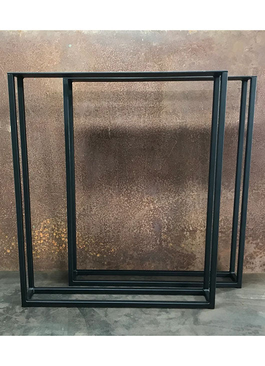 Metal Table Legs, 5/8 U Flat Black (Set of 2)