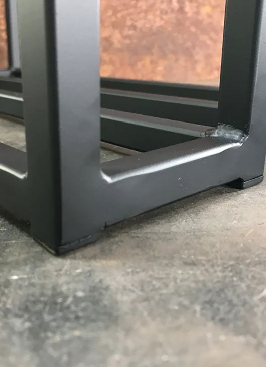 Metal Table Legs, 5/8 U Flat Black (Set of 2)