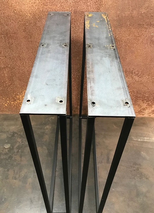 Metal Table Legs, 5/8 U Flat Black (Set of 2)