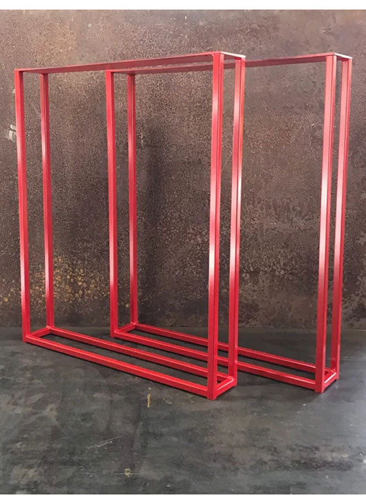 Metal Table Legs, 5/8 U Red (Set of 2)