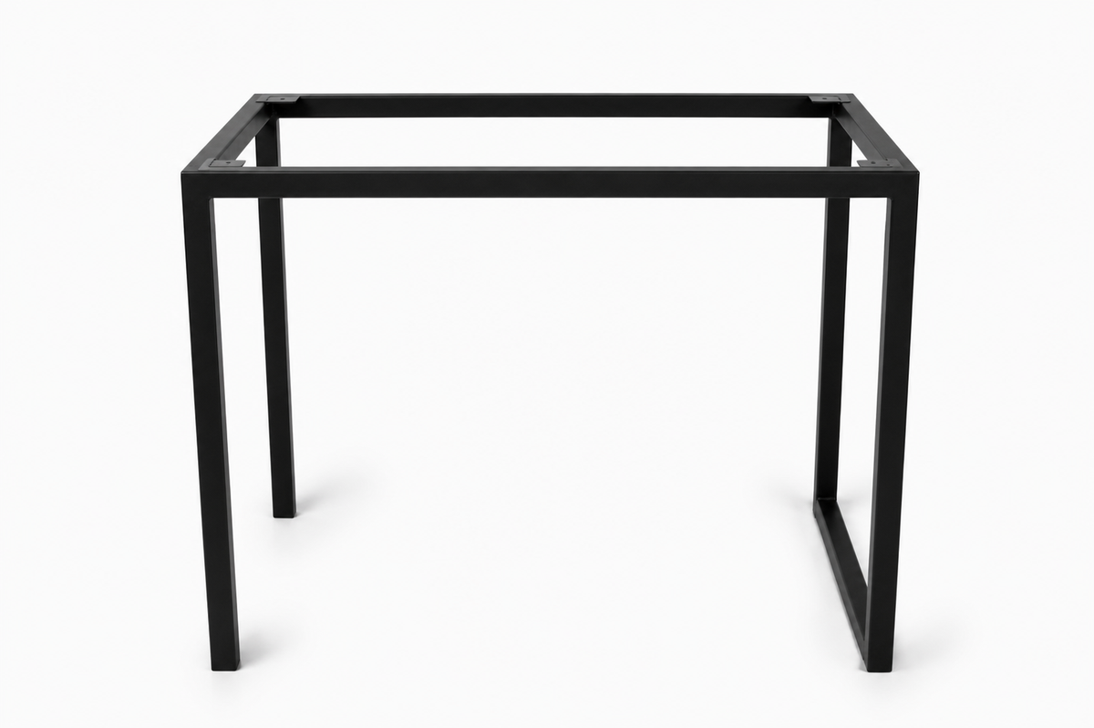 Metal Table Base 1.5x1.5 U / Single Post Flat Black