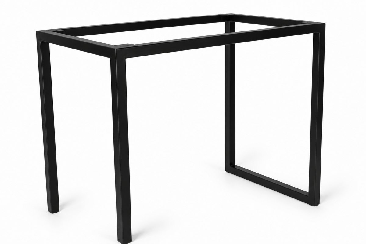 Metal Table Base 1.5x1.5 U / Single Post Flat Black