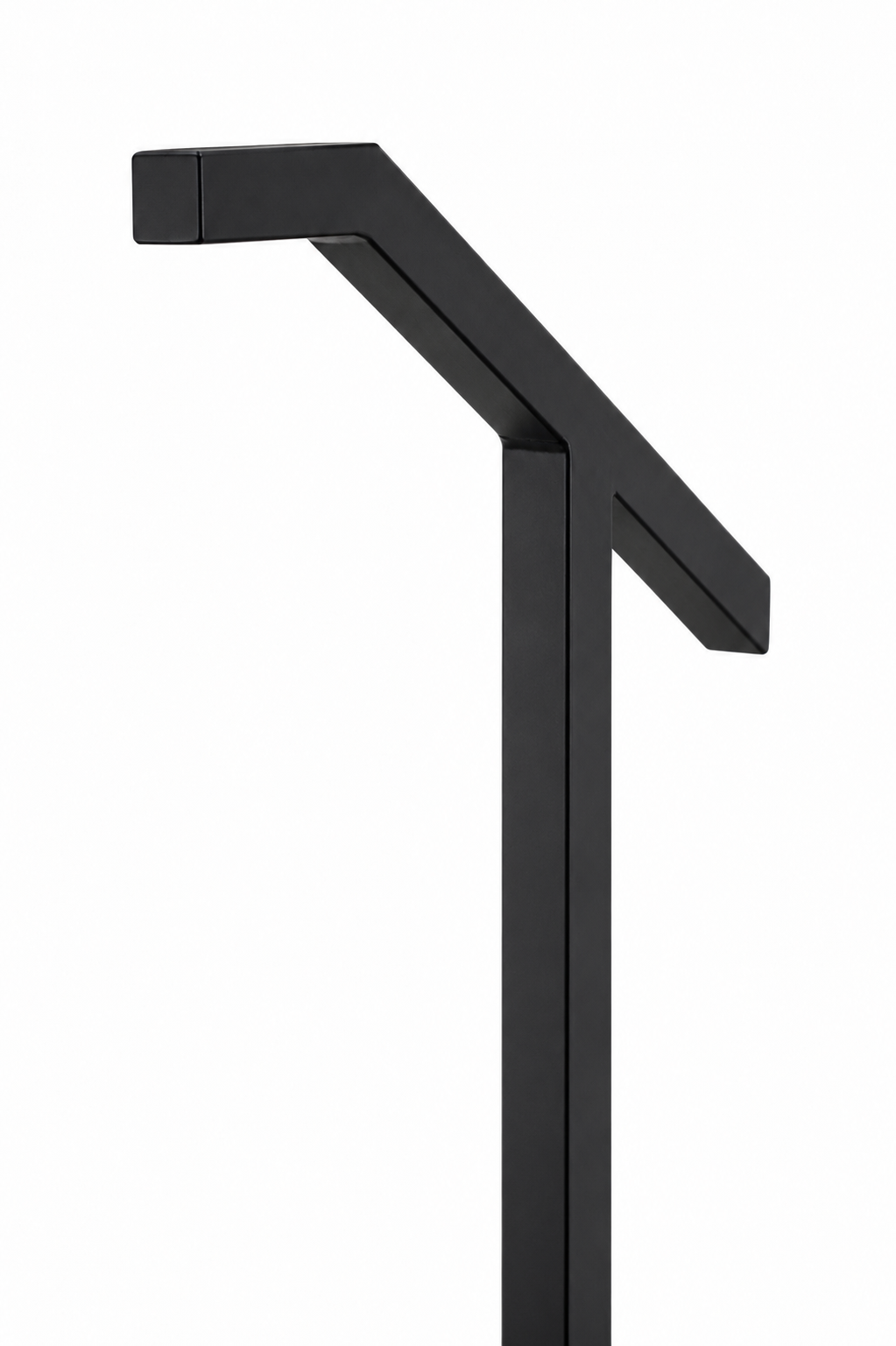 1.5x1.5 Single Post, 1 or 2 step, Metal Handrails, Flat Black