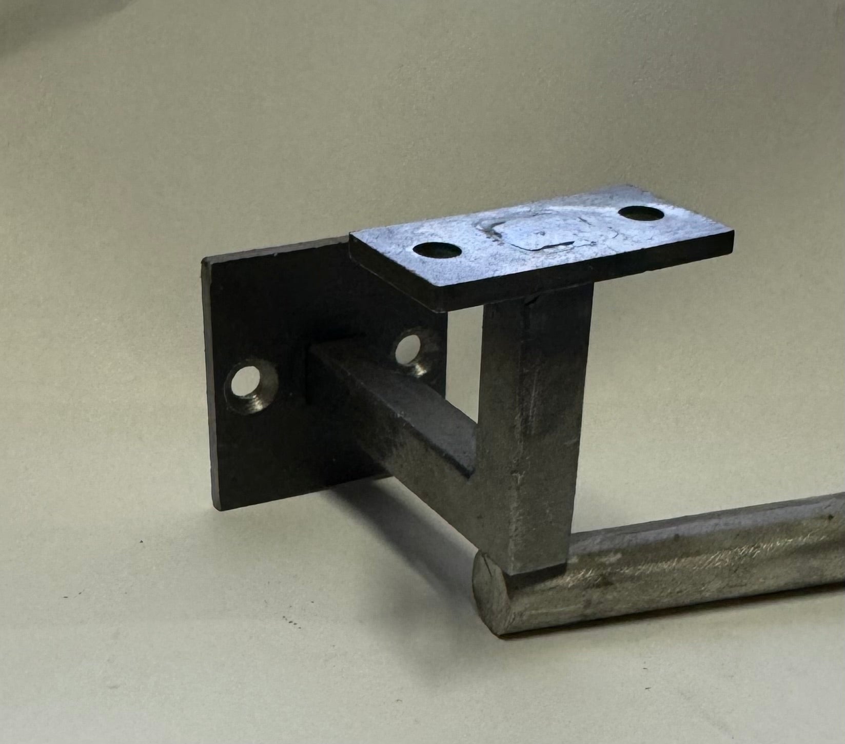 David A. Berezov, Metal Handrail 2x1 Flat Black, w/ Wall Return