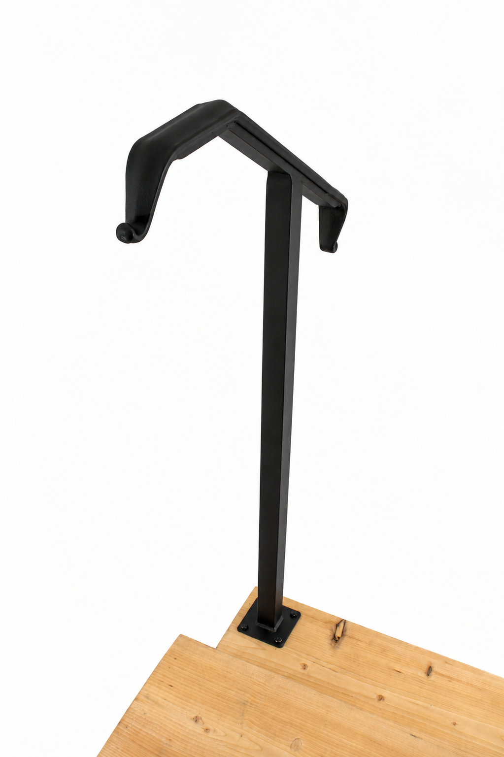 Metal Handrail Lamb Lamp Single Post Flat Black 1 or 2 Step