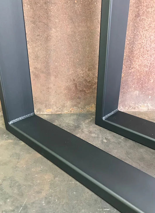 3x1 Metal Black Table Legs Square 