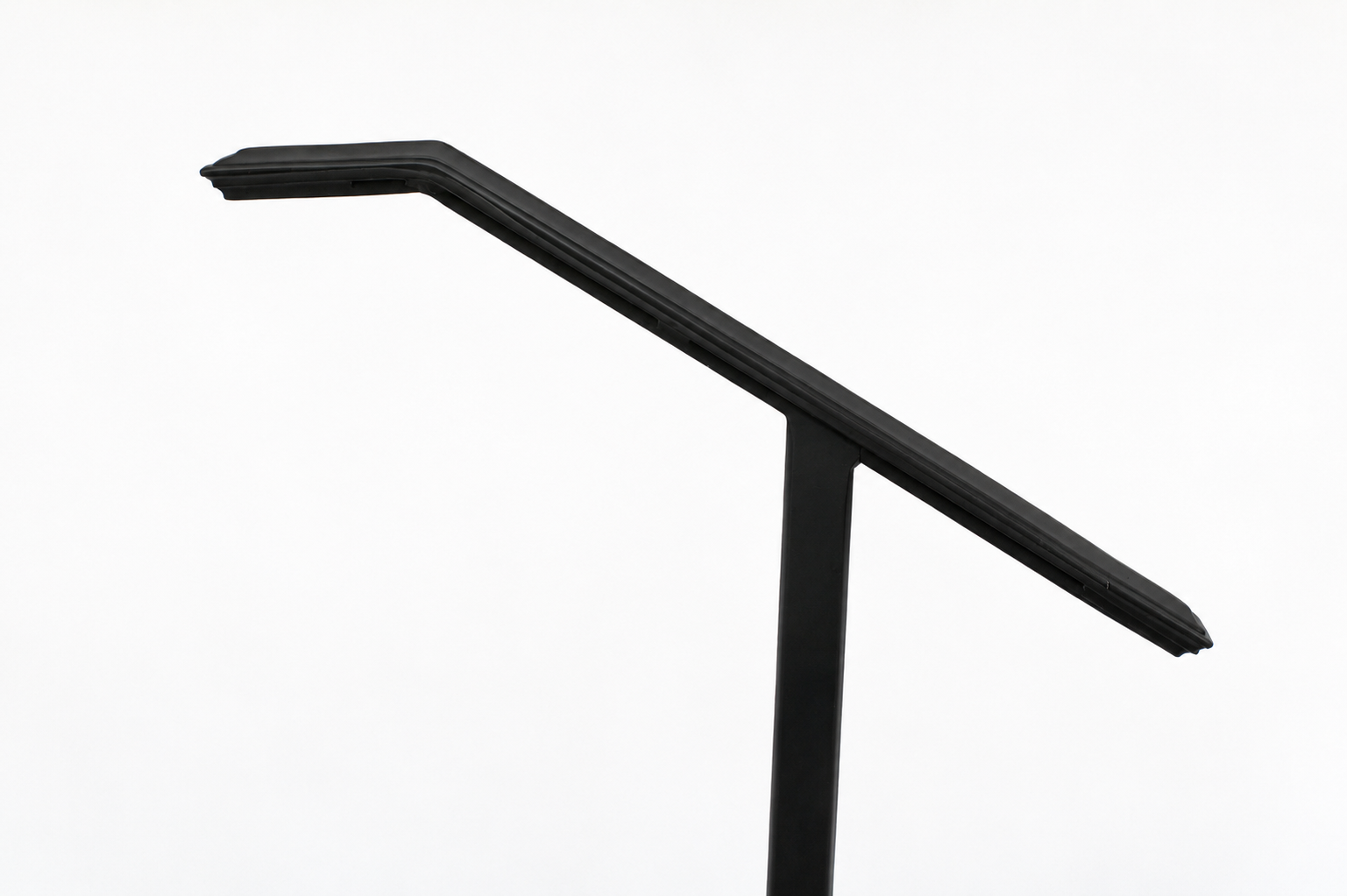 Metal Handrail Molding Cap Single Post Flat Black 1 or 2 Step