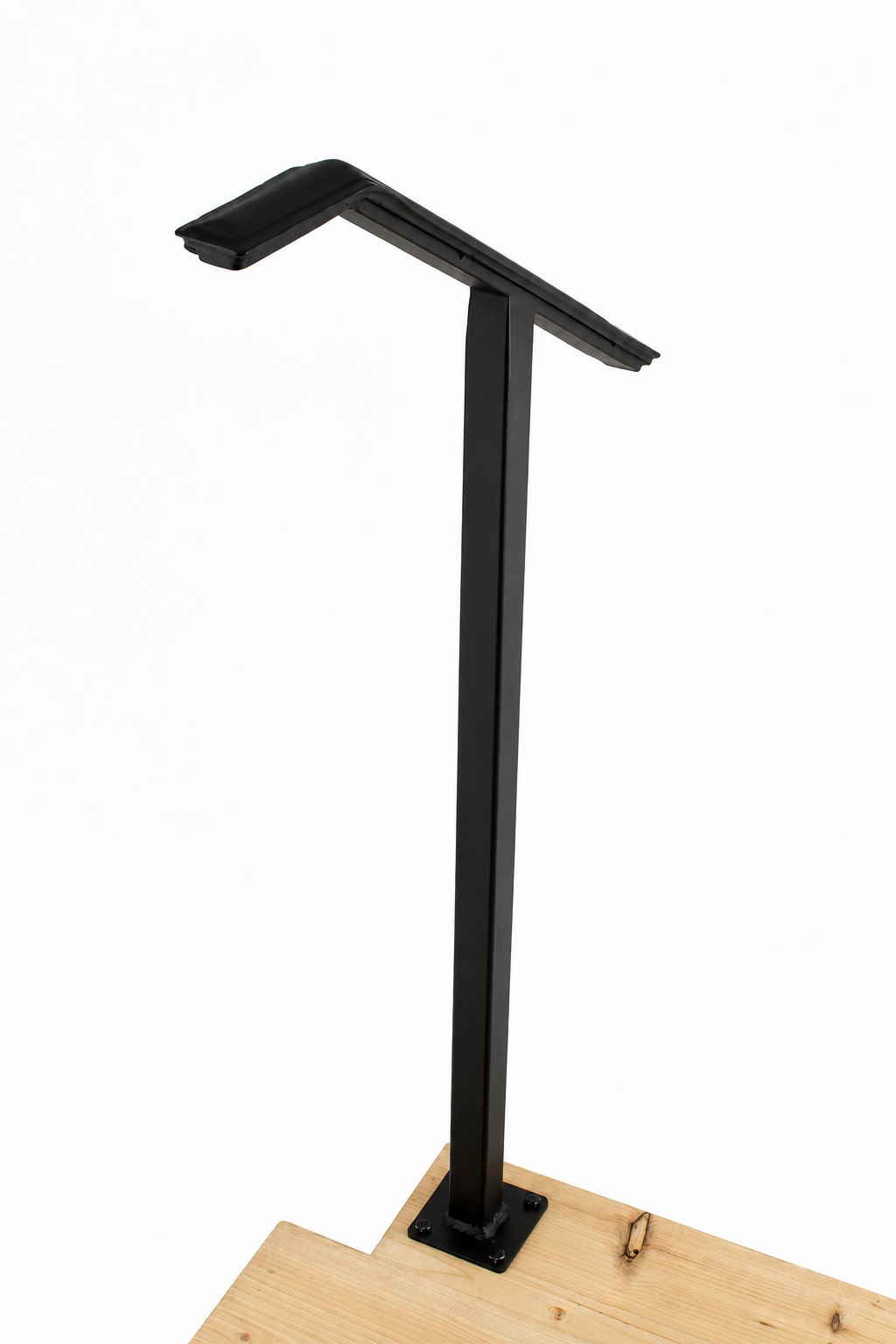 Metal Handrail Molding Cap Single Post Flat Black 1 or 2 Step